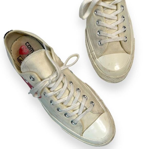 Converse Chuck Taylor All-Star 70s x Comme Des Garçons Play Women's Ivory Size 9 - Picture 2 of 9